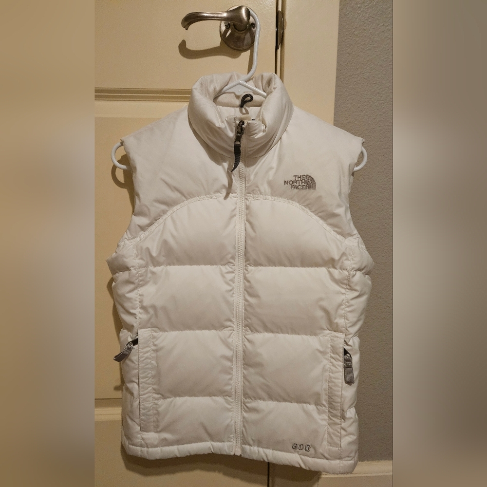 The North Face Girls M White Puffer 600 Down Vest